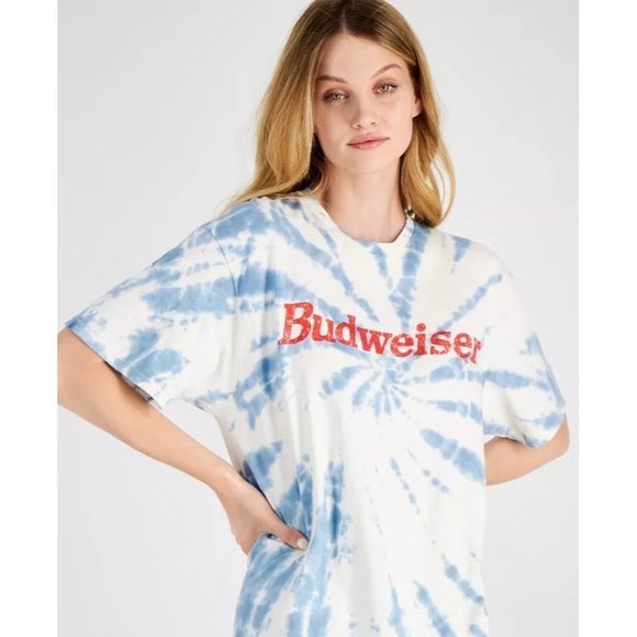 JUNK FOOD Cotton Budweiser Graphic-Print T-Shirt - Size Small - Picture 1 of 3